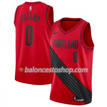 Camiseta Hombre NBA Portland Trail Blazers Damian Lillard 0 Nike 2017-18 Rojo Swingman Camiseta Hombre NBA Portland Trail Blazers Damian Lillard 0 Nike 2017-18 Rojo Swingman